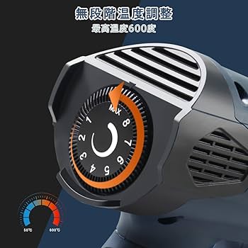 ホットガン ヒートエアガン 2段階風速 無段階調温可能 50~650度 楽天市場】【無段階調温☆手放し可！】ヒートガン 2段階風量 無